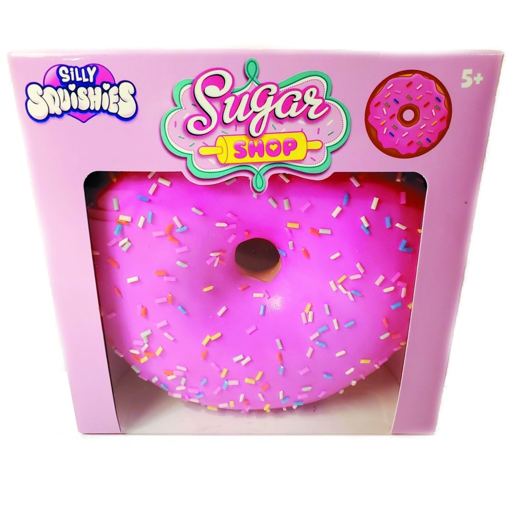 Silly Squishy Donut Jumbo New In Box Pink Sprinkle